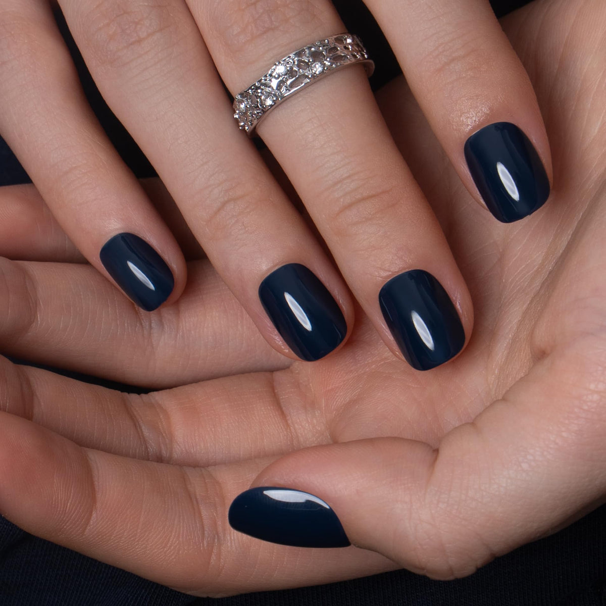 CurvLife Extra Short Square Press On Nails black side view