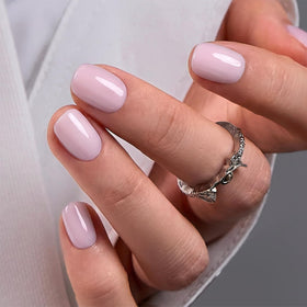 CurvLife Extra Short Square Press On Nails in Ivory Kiss front view