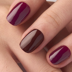 CurvLife Extra Short Square Press On Nails showing various sizes