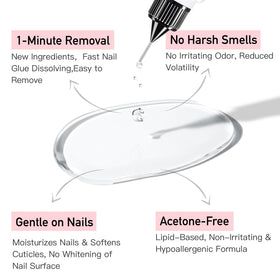 CurvLife Nail Glue and Remover Kit displayed with instruction manual