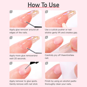 CurvLife Nail Glue Gel applied to press-on nails