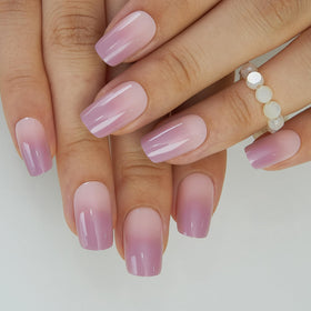 CurvLife press on nails applied on hands for a natural look