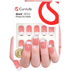 CurvLife press on nails in storage box with accessories