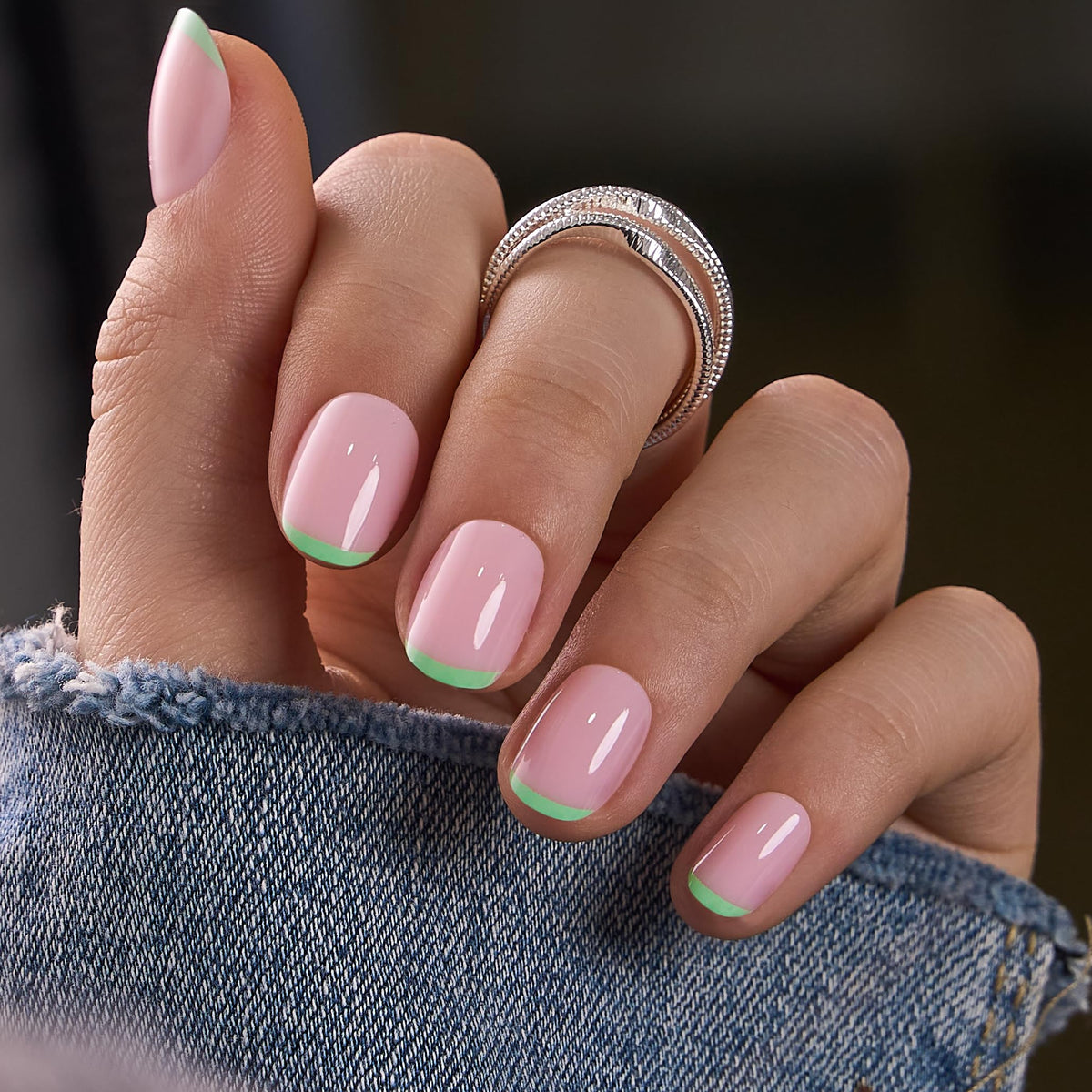 CurvLife press on nails kit with glue and adhesive tabs