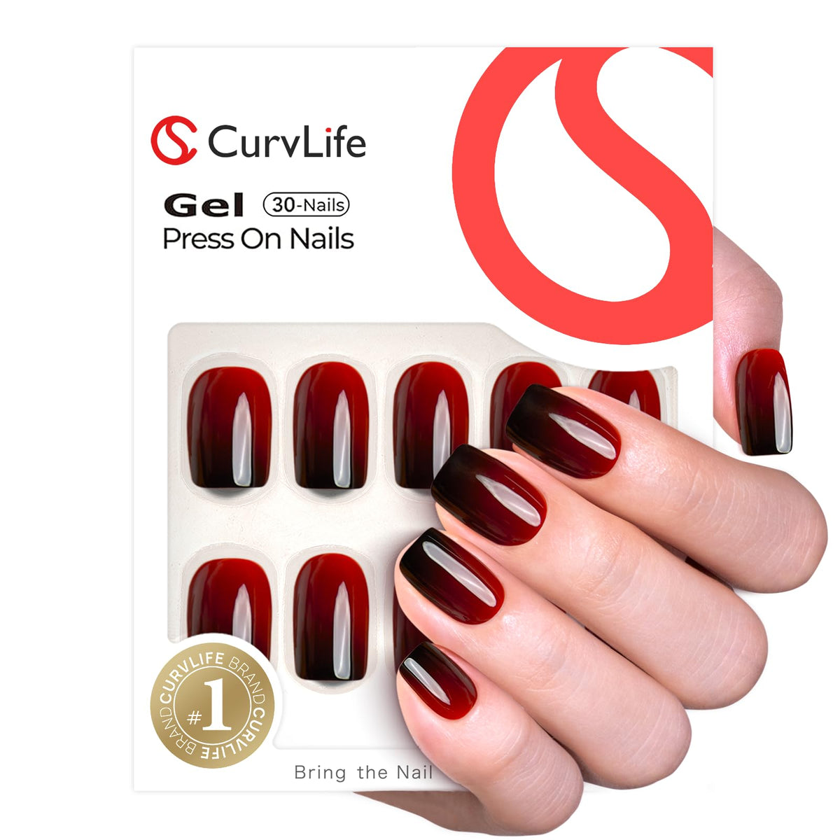 CurvLife Press on Nails packaging and accessories