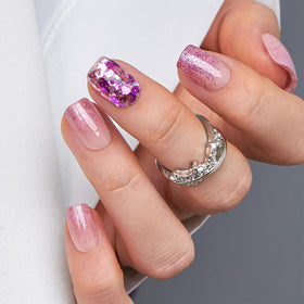 CurvLife press on nails set with jelly glue stickers and nail file