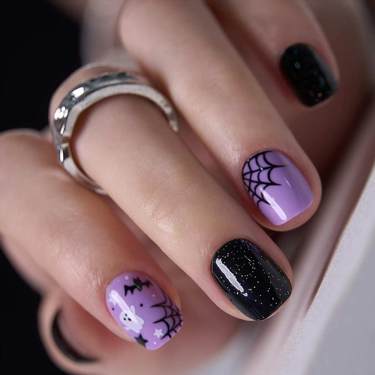 CurvLife press on nails with cuticle stick and nail file