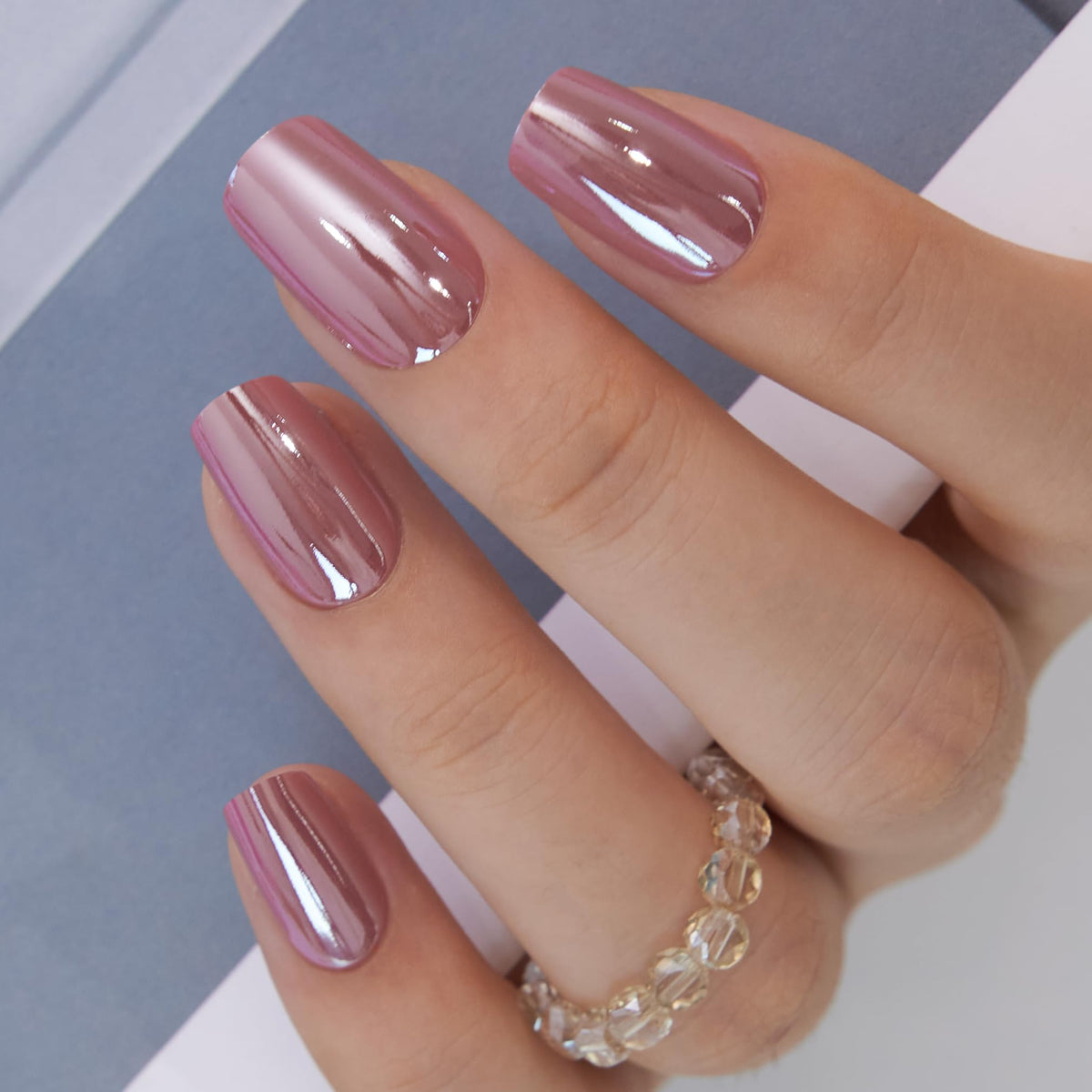 CurvLife press on nails with double-sided nail file and cuticle stick