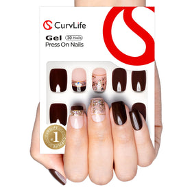 CurvLife press on nails with included nail glue and accessories
