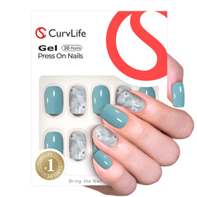 CurvLife press on nails with storage box and accessories