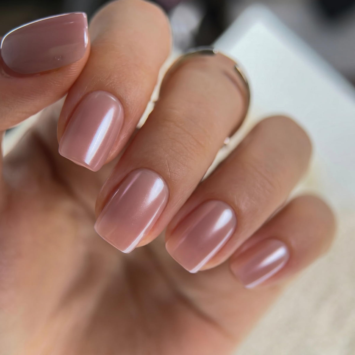 CurvLife Short Square Press On Nails kit with glue and adhesive tabs
