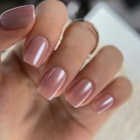 CurvLife Short Square Press On Nails kit with glue and adhesive tabs