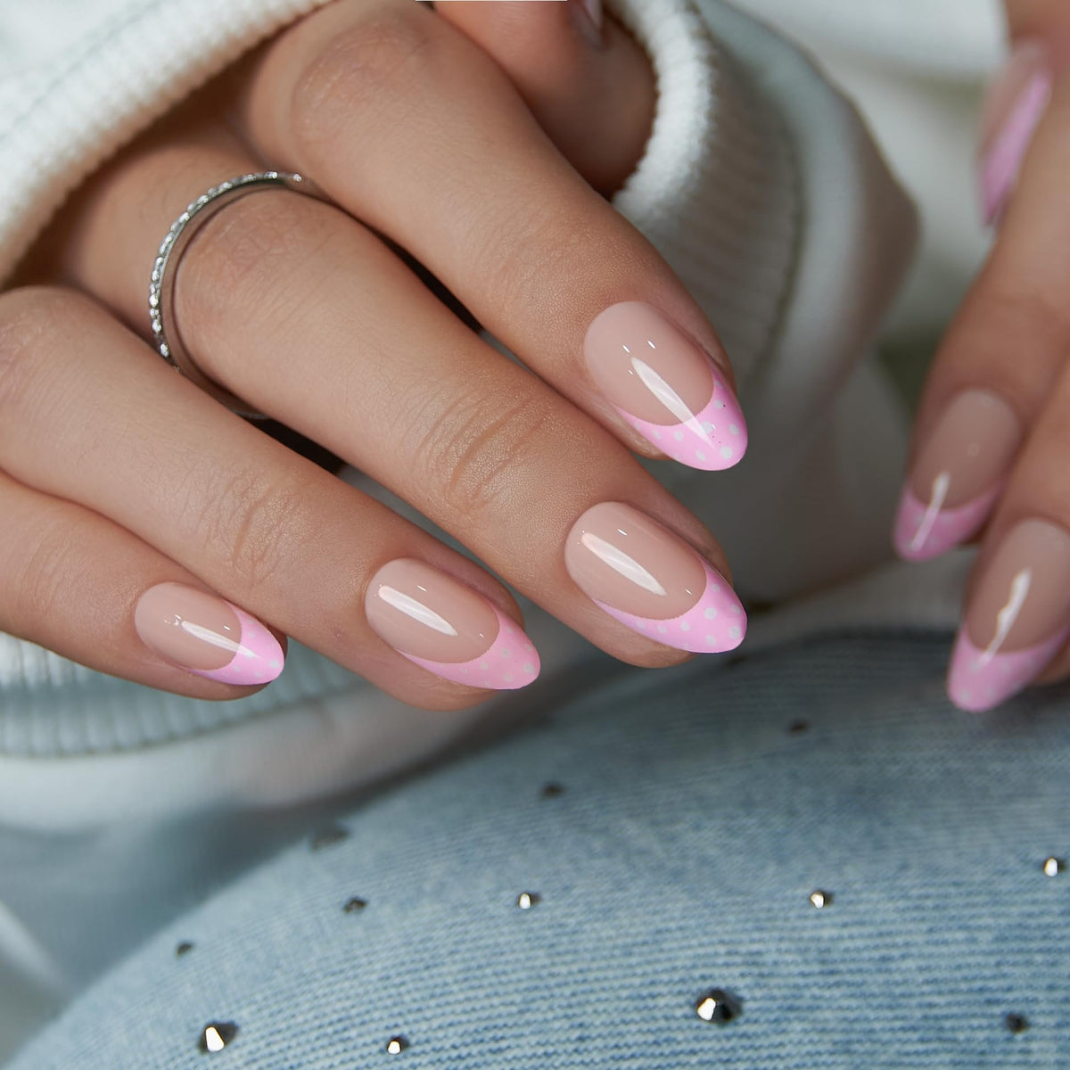 CurvLife Soft Gel Press On Nails side view showing glossy finish