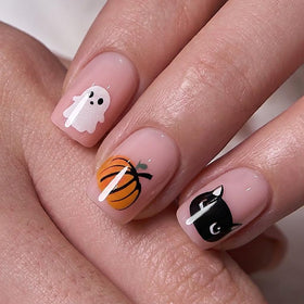 CurvLife Spooky Night Black Press On Nails in storage box