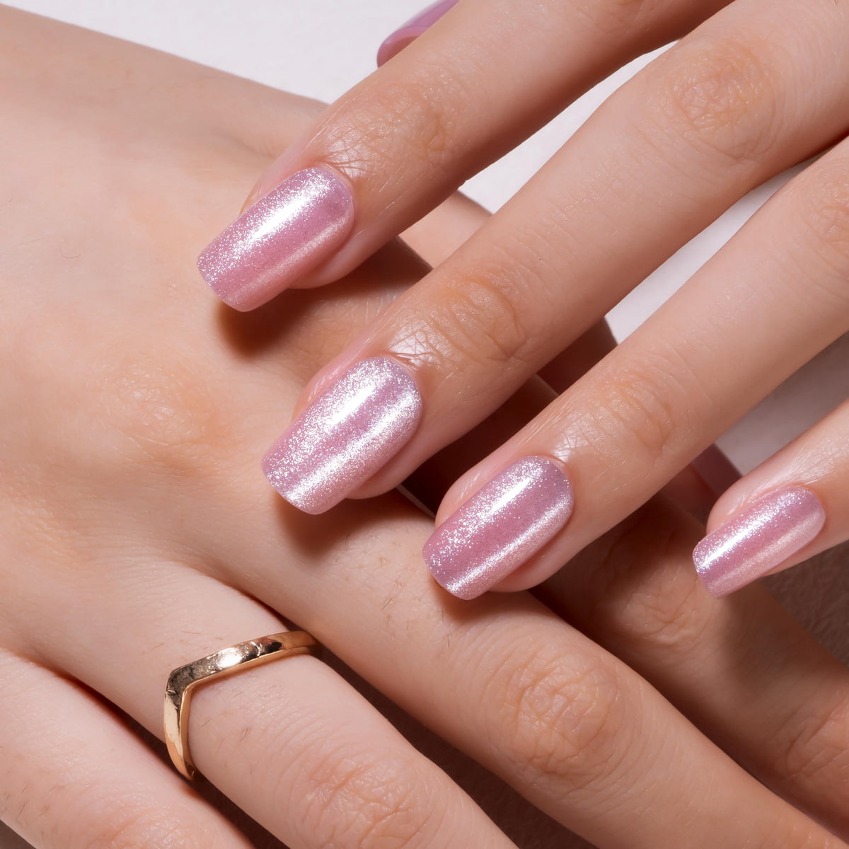 CurvLife Square Chrome Cat Eye Press On Nails in packaging