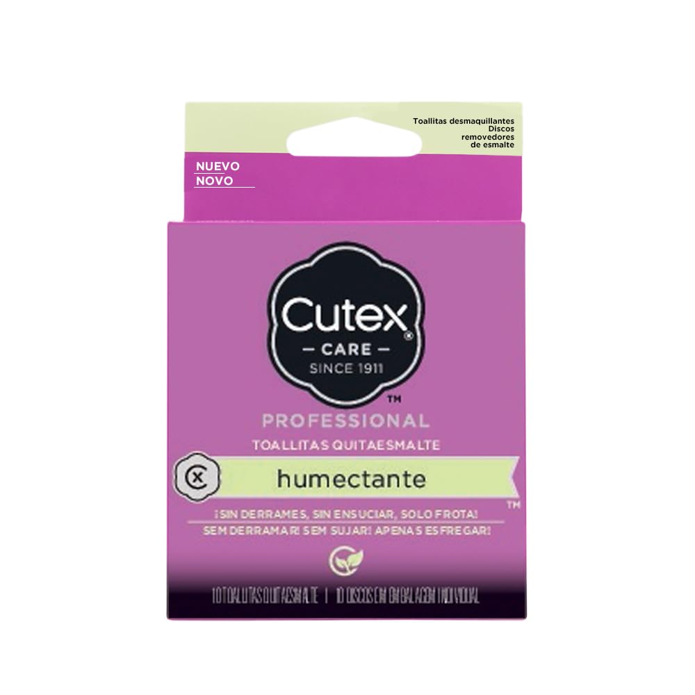 Cutex Care Swipe and Go Nail Polish Remover Pads front view, 10 count