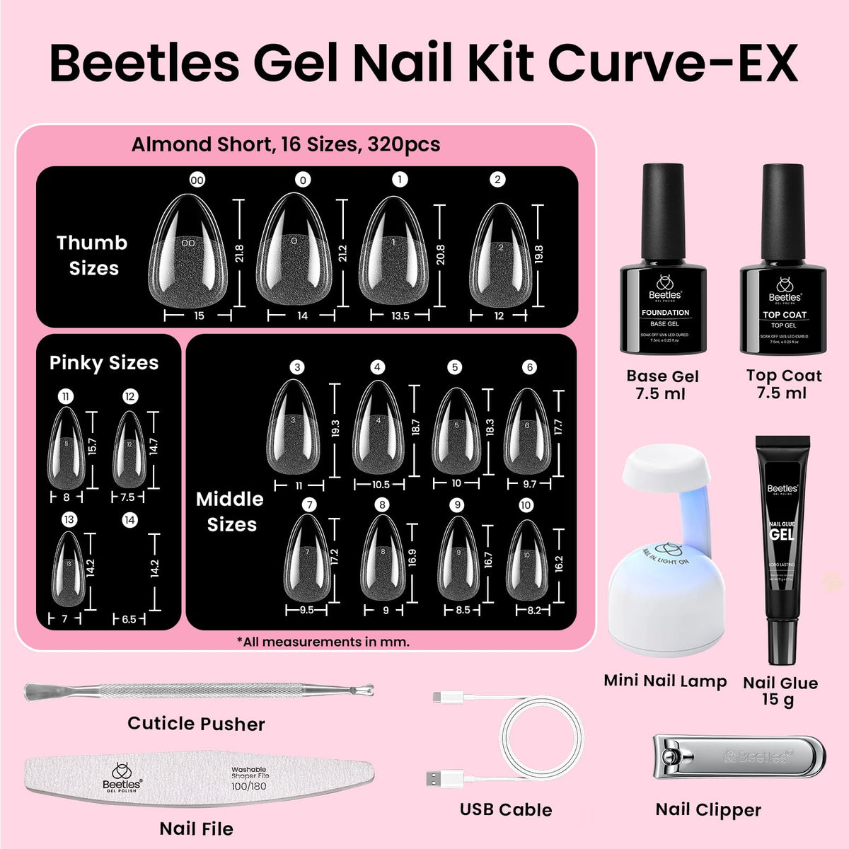 cuticle pusher from beetles Gel Nail Kit
