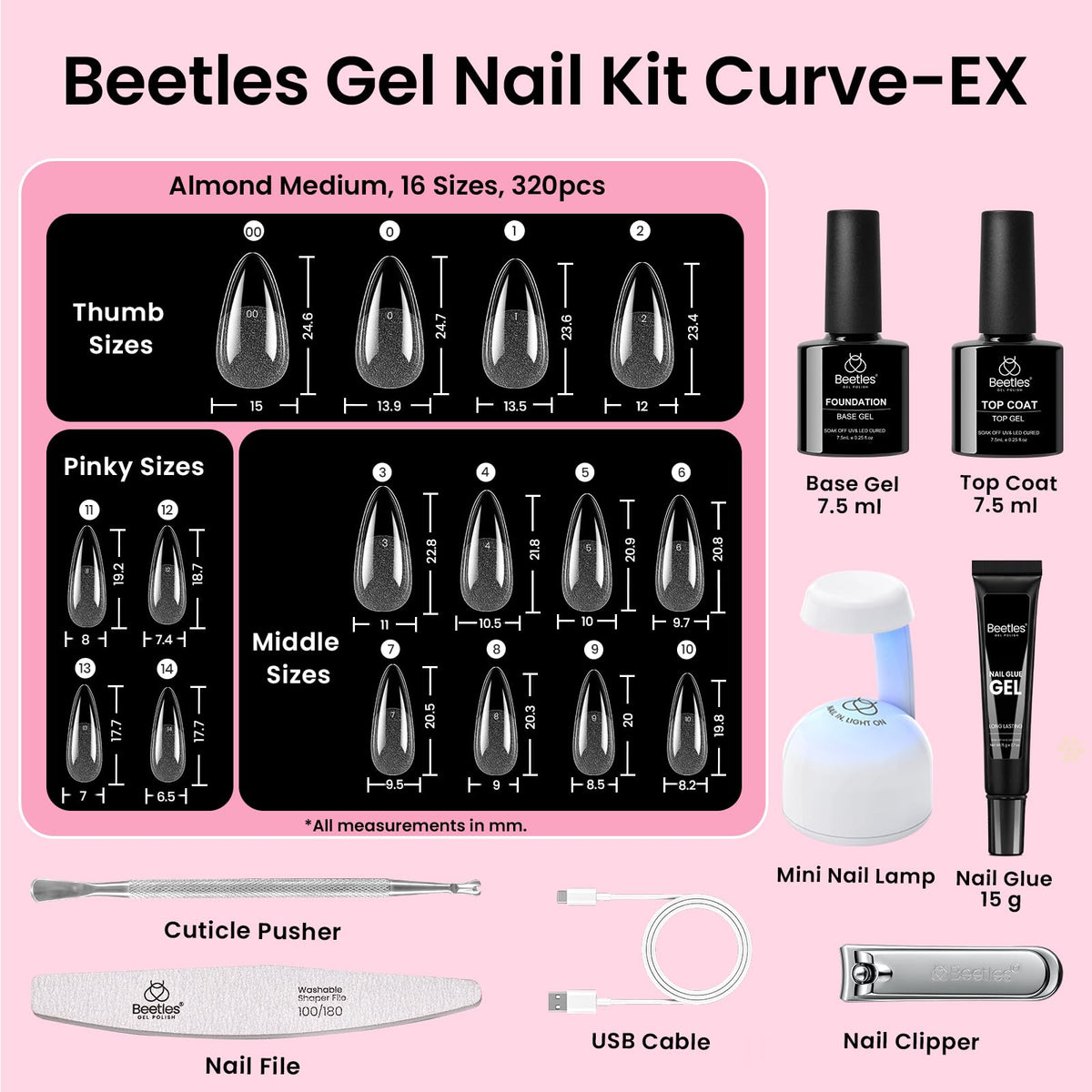 cuticle pusher included in beetles Gel Nail Kit