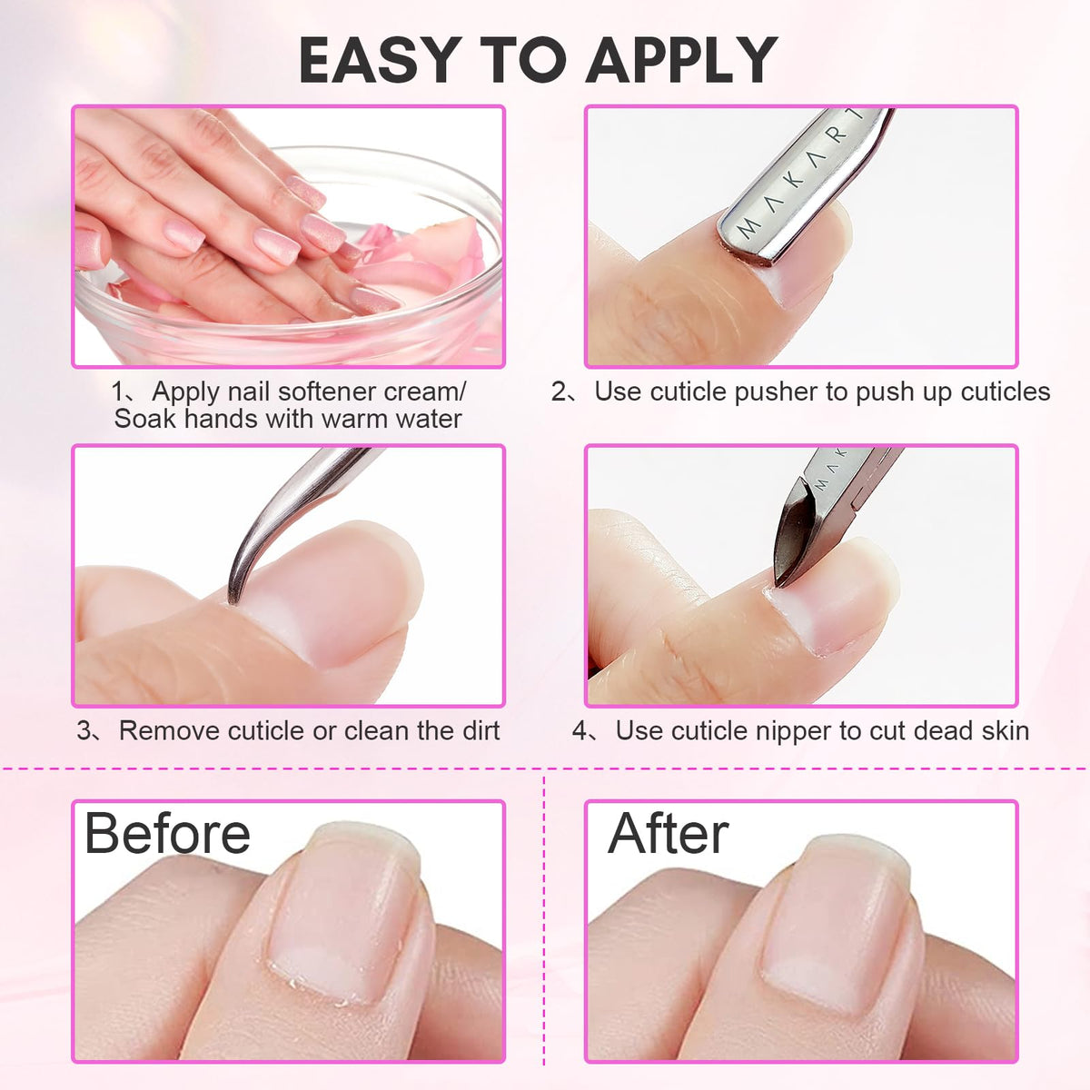 Cuticle scraper head from Makartt set