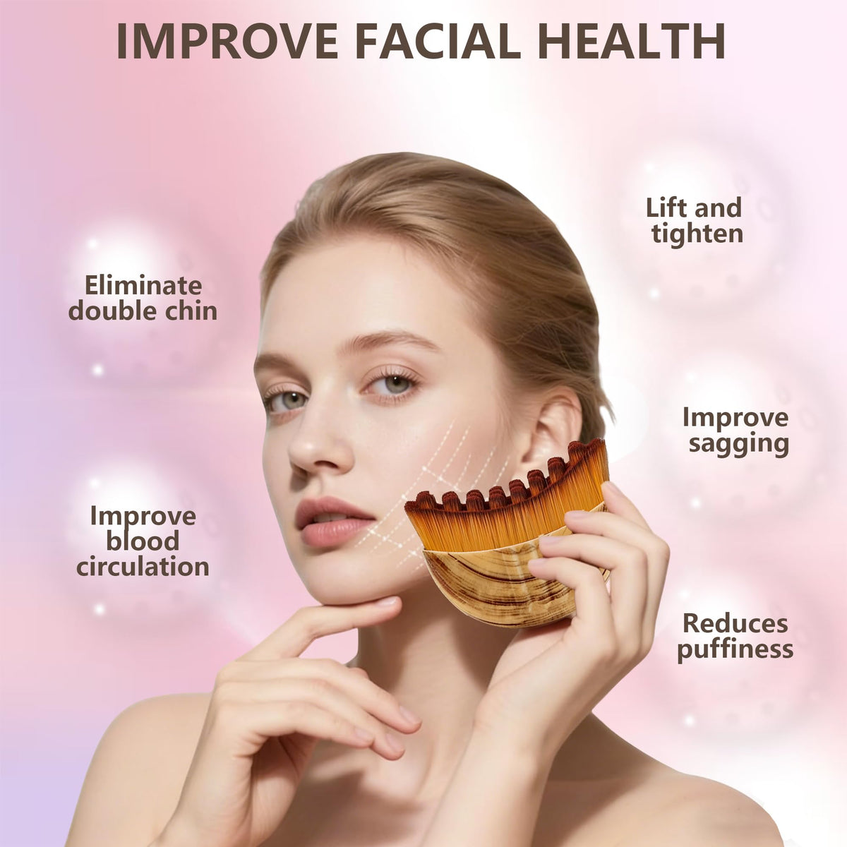 Cxguu Lymphatic Face Brush being used on face
