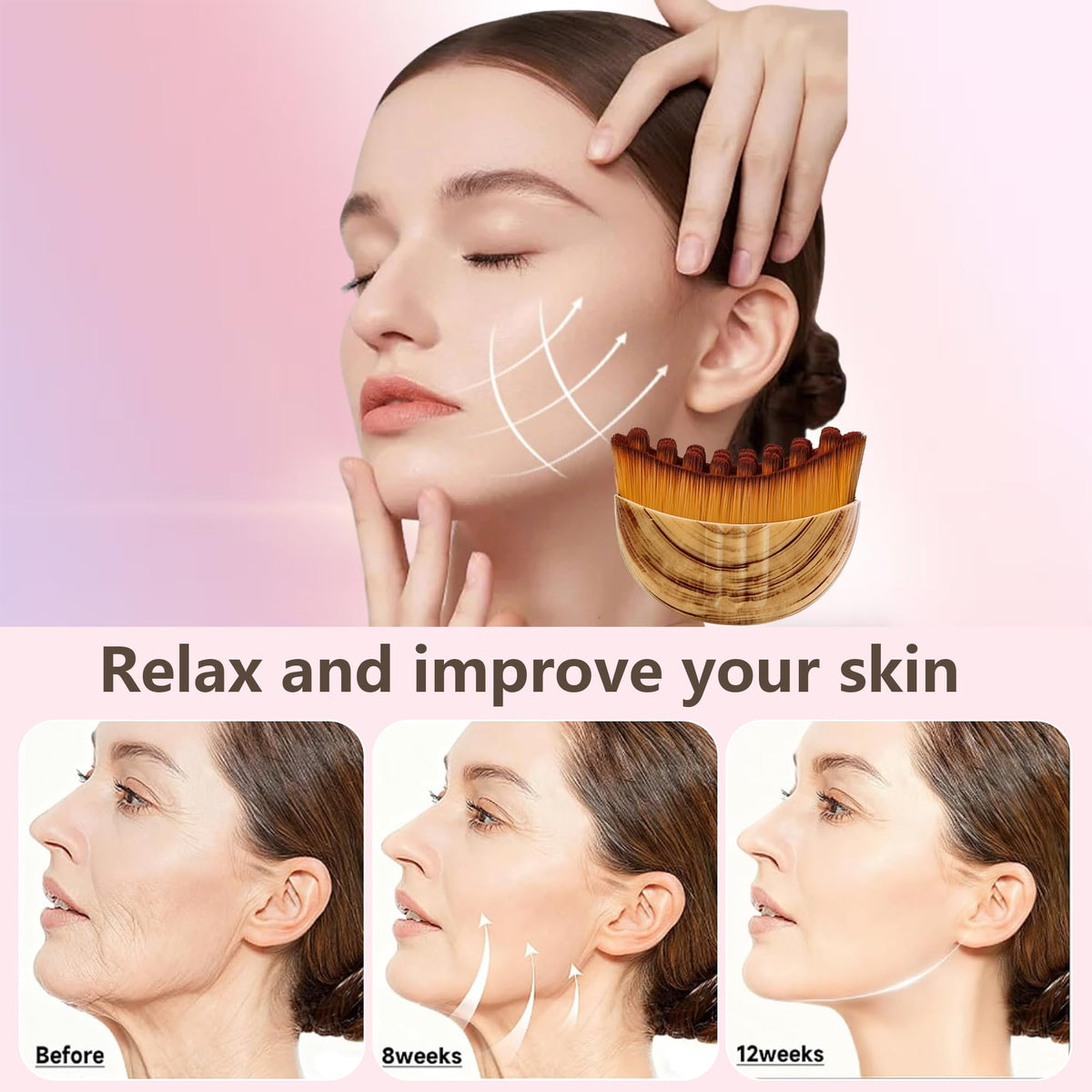 Cxguu Lymphatic Face Brush ergonomic design side view