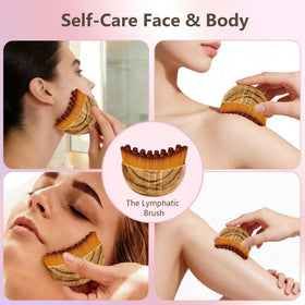 Cxguu Lymphatic Face Brush with skincare products