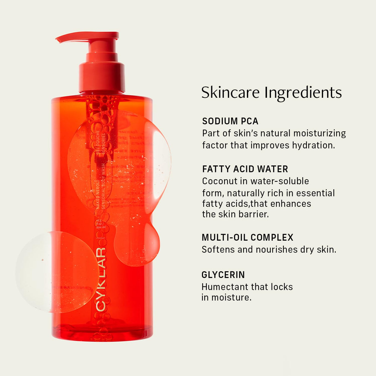 CYKLAR body wash in a shower setting