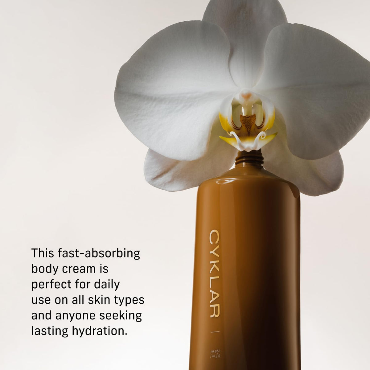CYKLAR Hydrating Body Cream Vanilla Verve texture on skin