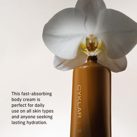 CYKLAR Hydrating Body Cream Vanilla Verve texture on skin