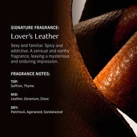 CYKLAR Lover’s Leather scent ingredients display