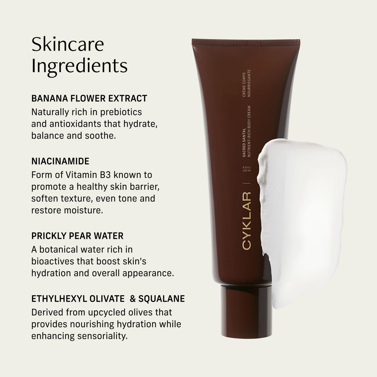 CYKLAR Nourishing Body Cream ingredients list