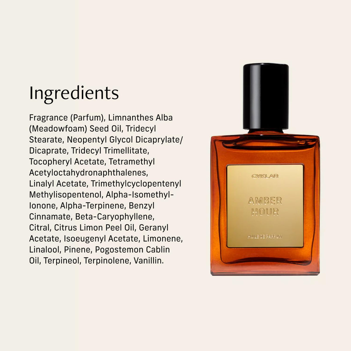 CYKLAR Perfume Oil Amber Hour 15ml bottle in a purse