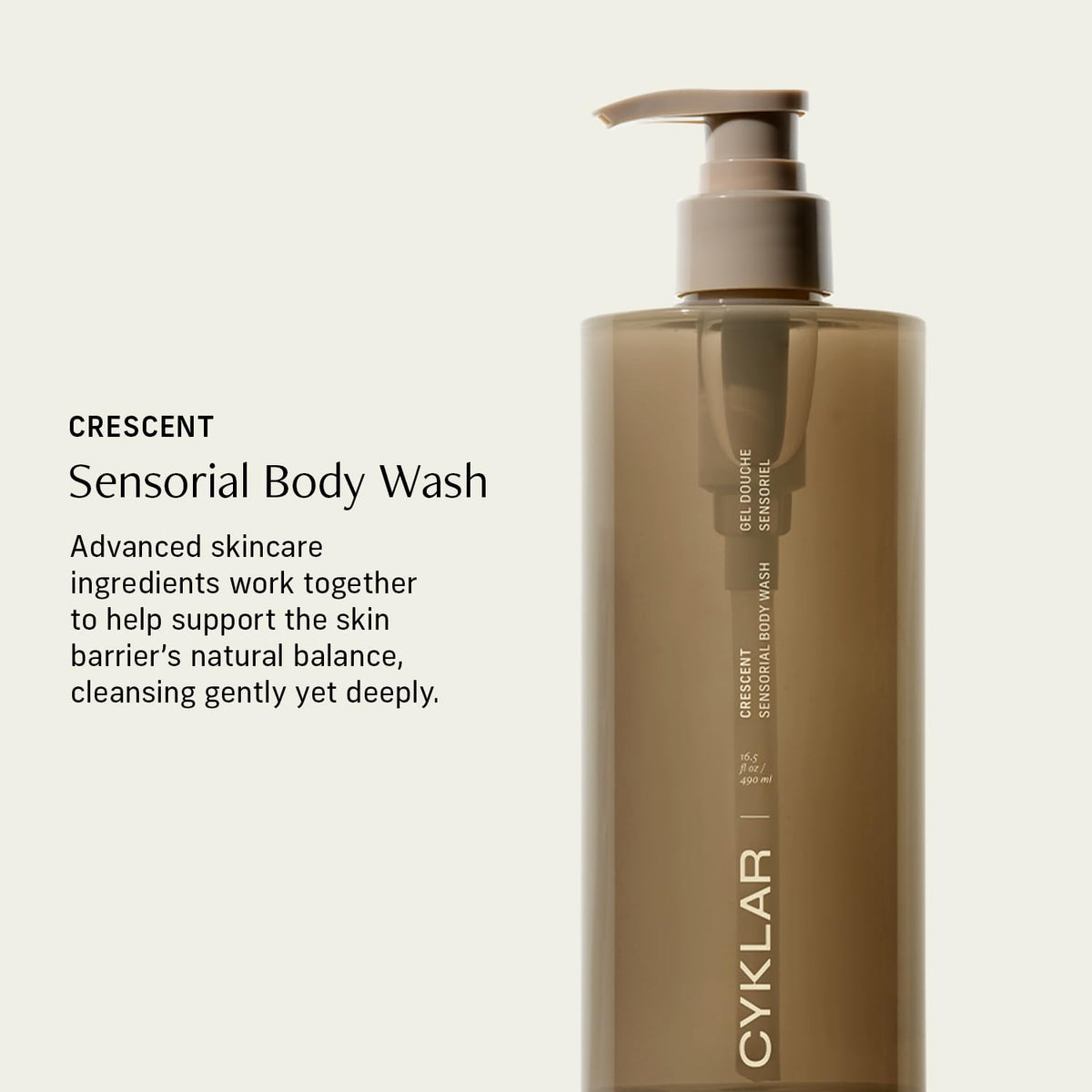 CYKLAR Sensorial Body Wash Crescent Fragrance back view