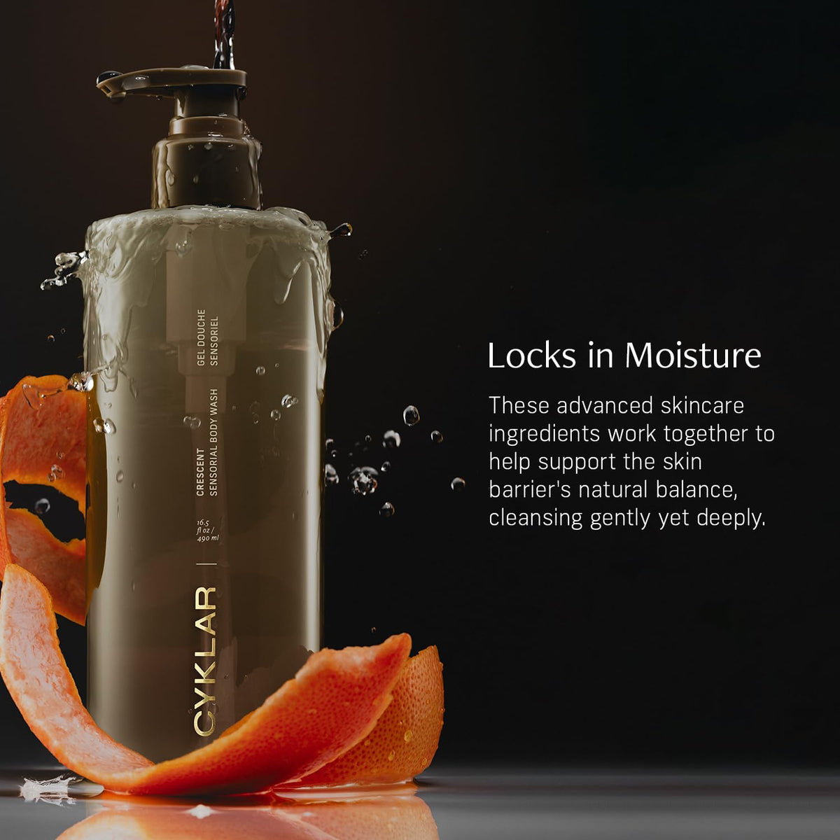 CYKLAR Sensorial Body Wash Crescent Fragrance side view