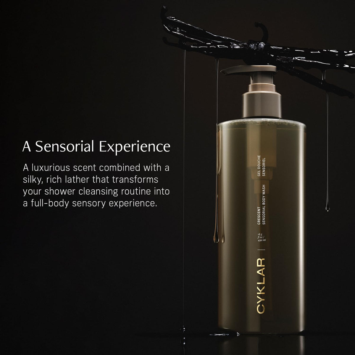 CYKLAR Sensorial Body Wash Crescent Fragrance with ingredients