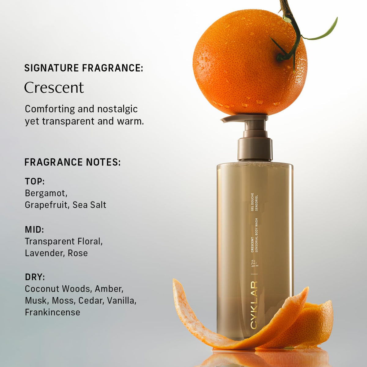 CYKLAR Sensorial Body Wash Crescent Fragrance with lather