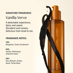 CYKLAR Vitamin C Body Oil bottle with ingredients