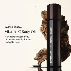 CYKLAR Vitamin C Body Oil bottle with Sacred Santal scent
