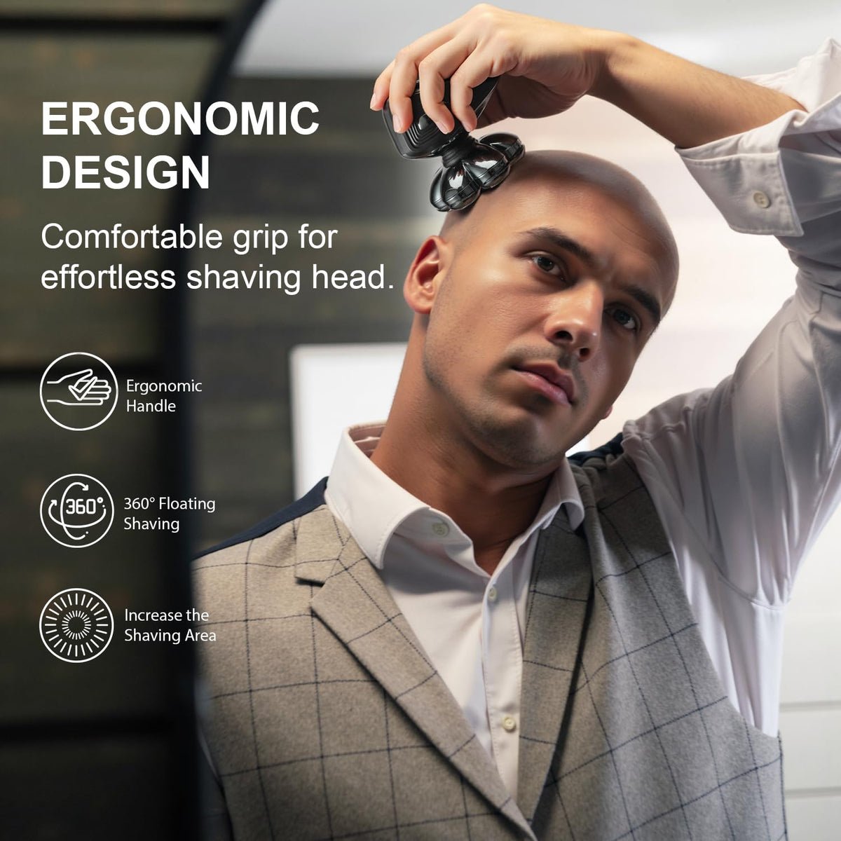 Cyruzi Head Shaver ergonomic grip close-up