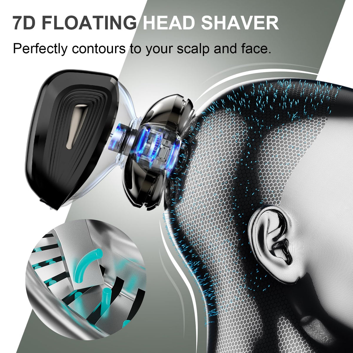 Cyruzi Head Shaver magnetic removable head close-up