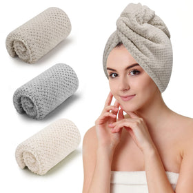 CZZXI Microfiber Hair Towel set in three colours