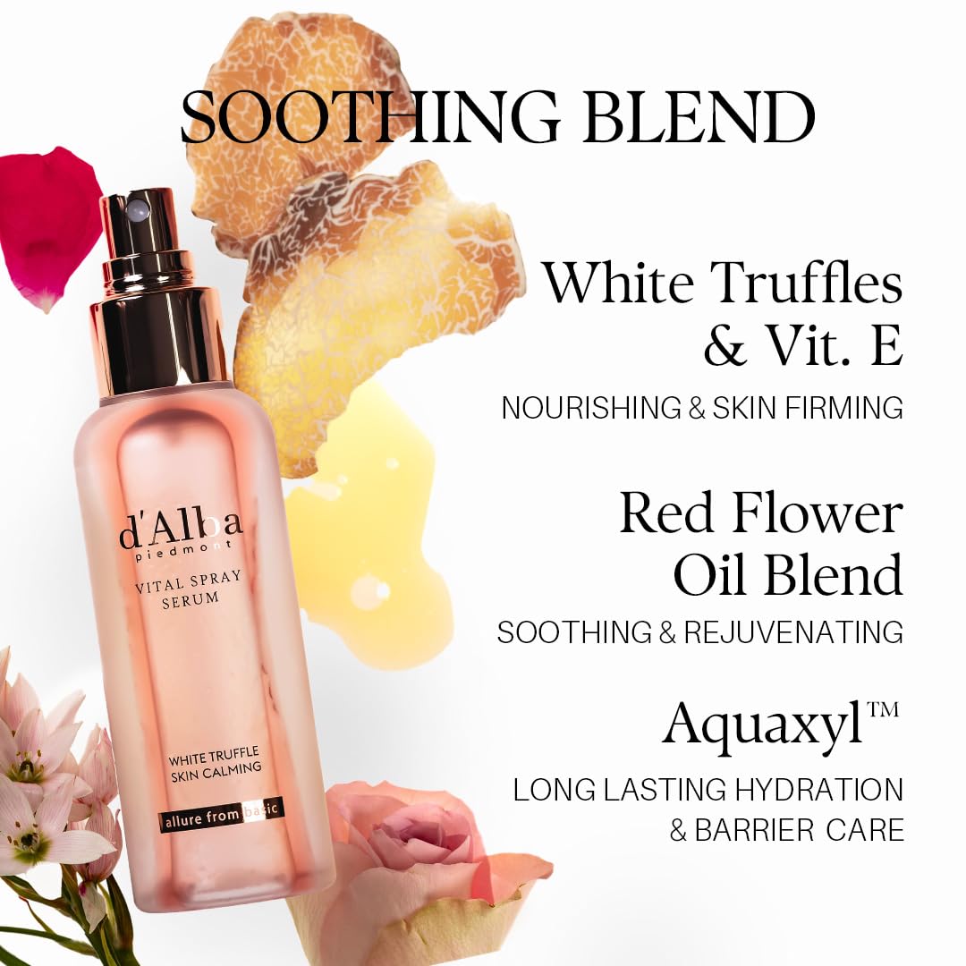 d'alba Piedmont White Truffle Vital Spray Serum in lifestyle setting