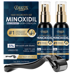 DAAZZS 5% Minoxidil Hair & Beard Regrowth Spray Kit front view