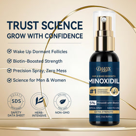 DAAZZS 5% Minoxidil Hair & Beard Regrowth Spray Kit packaging
