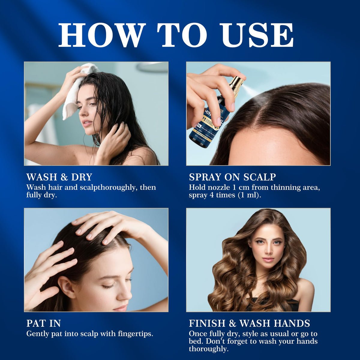 DAAZZS 5% Minoxidil used in daily grooming routine
