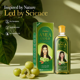 Dabur Amla Gold Hair Oil 300ml packaging details