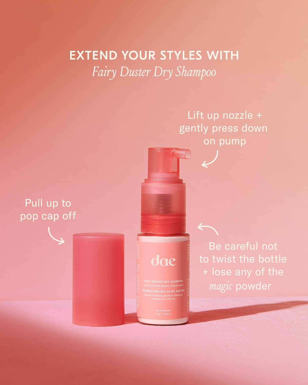 DAE 3-In-1 Styling Cream application on styled hair