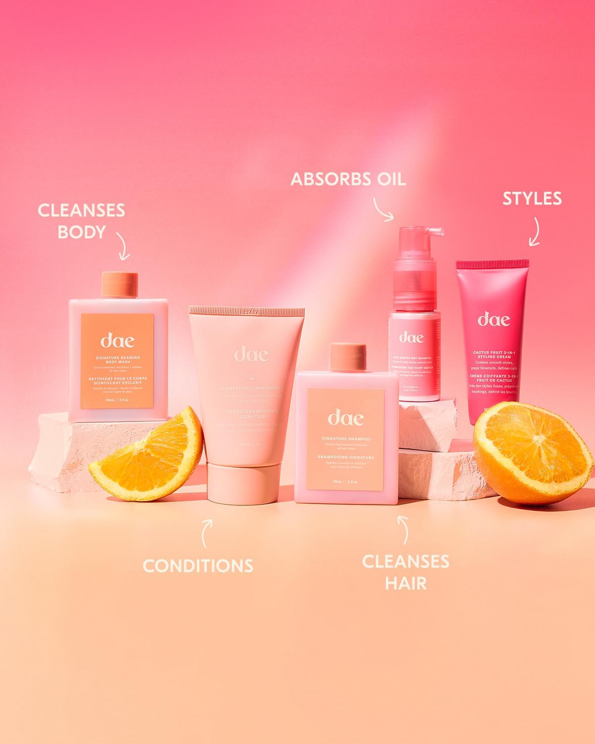 DAE 3-In-1 Styling Cream back view showing ingredients
