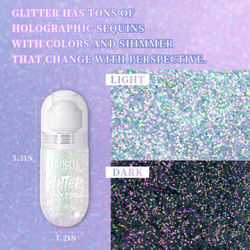 DAGEDA Sparkling Pink Body Glitter Gel applied on skin