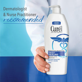 Daily Healing Body Lotion in bathroom setting